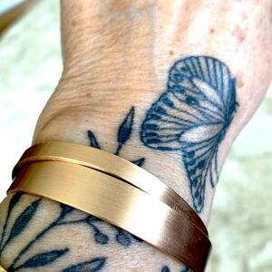 Pilgrim Danish Design Rose Gold Copper Cuff Bracelet